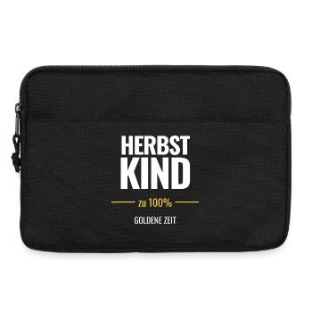 Herbstkind zu 100% Goldene Zeit - Laptoptasche 13" - Schwarz - Vorne