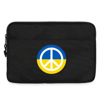 Peace Ukraine - Peace Solidarity Blue Yellow - Laptop bag 13" - black - Front