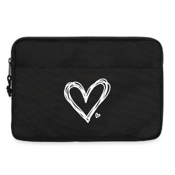 Cœur - Sacoche pour ordinateur portable 13 pouces - noir - Devant