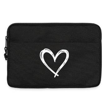Cœur - Sacoche pour ordinateur portable 13 pouces - noir - Devant