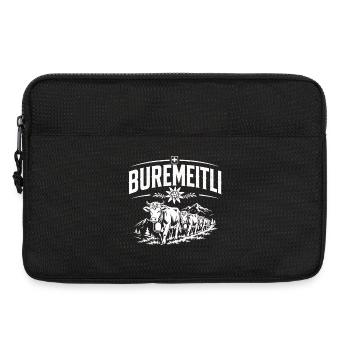 Buremeitli - das Desing für Schweizer Bergbäuerin - Laptoptasche 13" - Schwarz - Vorne