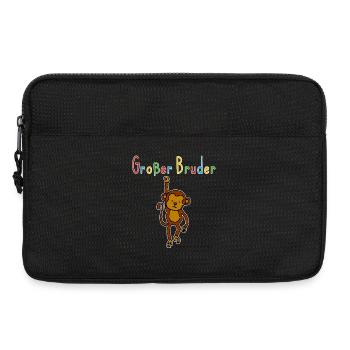 Großer Bruder Geschenk Kinder Affe niedliche Tiere - Laptoptasche 13" - Schwarz - Vorne