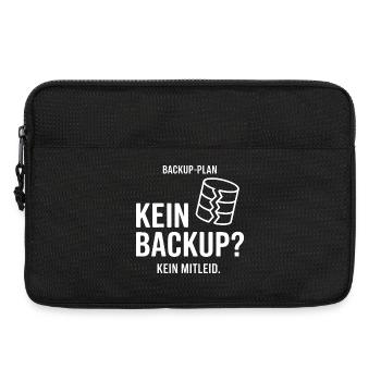 No Backup Plan Bold Text Design - Laptop bag 13" - black - Front