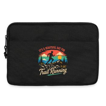 Es ist ein wunderschöner Tag zum Trailrunning - Laptoptasche 13" - Schwarz - Vorne