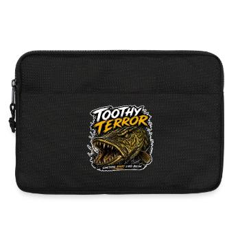 Terreur dentée de pêche au brochet - Sacoche pour ordinateur portable 13 pouces - noir - Devant