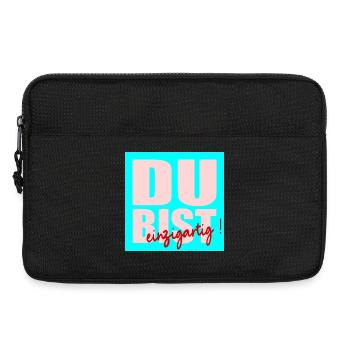 Du bist einzigartig - Laptoptasche 13" - Schwarz - Vorne
