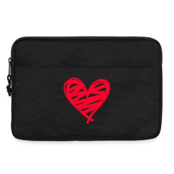 Cœur - Sacoche pour ordinateur portable 13 pouces - noir - Devant