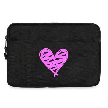 Cœur - Sacoche pour ordinateur portable 13 pouces - noir - Devant