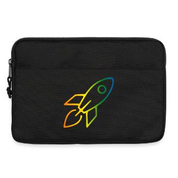 Rakete Regenbogen - Laptoptasche 13" - Schwarz - Vorne