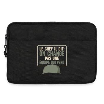 Militaire 7ie Compagnie Cadeau humour personnalisé - Sacoche pour ordinateur portable 13 pouces - noir - Devant