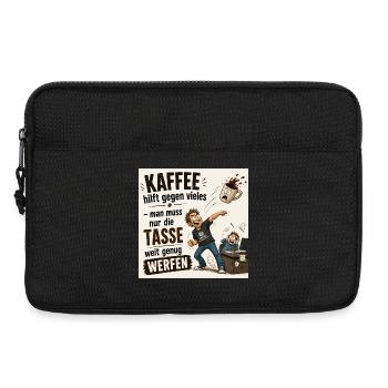 Kaffee - Laptoptasche 13" - Schwarz - Vorne