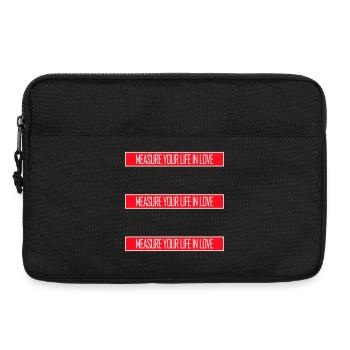 Measure Your Life In Love Inspirierend Liebe Logo - Laptoptasche 13" - Schwarz - Vorne