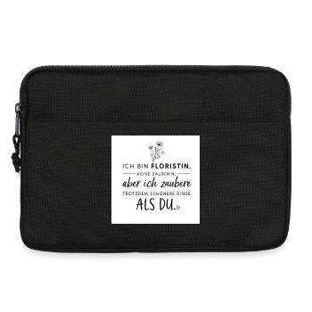 Floristin Spruch: Zauberhafte Dinge - Laptoptasche 13" - Schwarz - Vorne