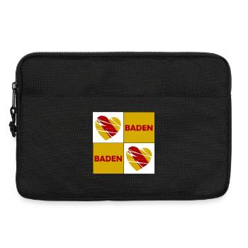 Baden Herz Quadrat - Laptoptasche 13" - Schwarz - Vorne