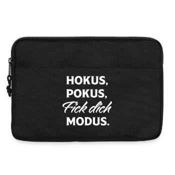 Hokus Pokus Fick Dich Modus Spruch - Laptoptasche 13" - Schwarz - Vorne