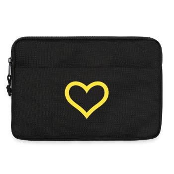 Cœur - Sacoche pour ordinateur portable 13 pouces - noir - Devant
