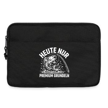 Grundel angeln Humor - Laptoptasche 13" - Schwarz - Vorne