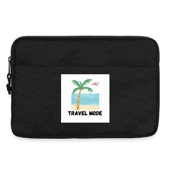 Travel Mode Tropical Beach Design - Laptop bag 13" - black - Front