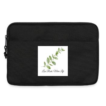 Moins de précipitation, plus de vie | Vintage botanique minimaliste - Sacoche pour ordinateur portable 13 pouces - noir - Devant