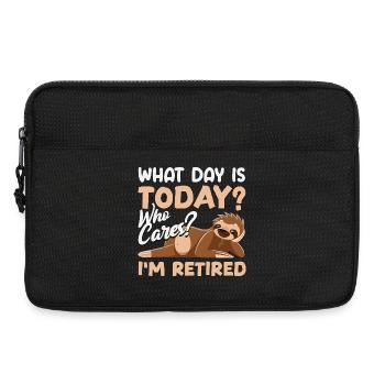 funny sloth gift - Laptop bag 13" - black - Front