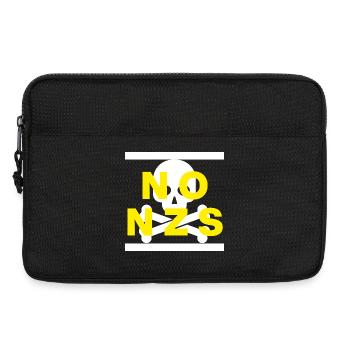 NO NZS, NEVER AGAIN, ANTI-FASCISM, NO AFD YELLOW - Laptop bag 13" - black - Front