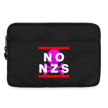 NO NZS, NEVER AGAIN, ANTI-FASCISM, NO AFD PINK - Laptop bag 13" - black - Front