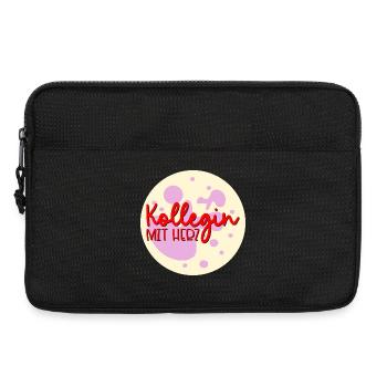 Danke Kollegin Herz - Laptoptasche 13" - Schwarz - Vorne