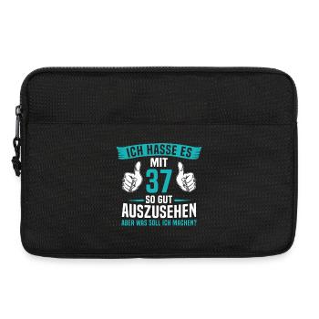 37 Jahre 37. Geburtstag Mann Frau 37 Jahre - Laptoptasche 13" - Schwarz - Vorne