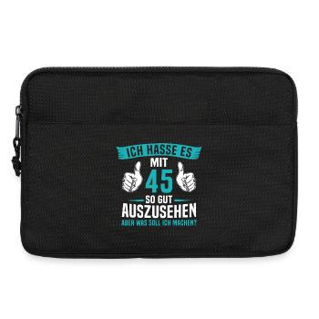 45 Jahre 45. Geburtstag Mann Frau 45 Jahre - Laptoptasche 13" - Schwarz - Vorne