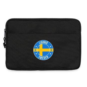 Lidingö Sweden Round Patch Emblem - Laptop bag 13" - black - Front