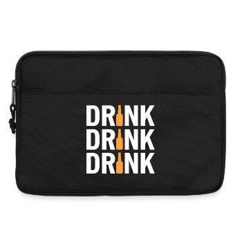 BOISSER, BUVER, BOIRE Motif de fête drôle Pour - Sacoche pour ordinateur portable 13 pouces - noir - Devant