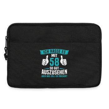 58 Jahre 58. Geburtstag Mann Frau 58 Jahre - Laptoptasche 13" - Schwarz - Vorne