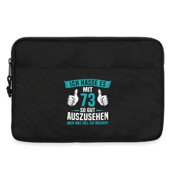 73 Jahre 73. Geburtstag Mann Frau 73 Jahre - Laptoptasche 13" - Schwarz - Vorne