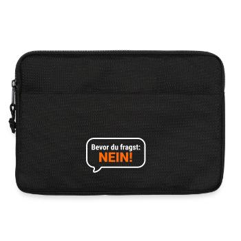 Bevor du Fragst Nein Sprüche - Laptoptasche 13" - Schwarz - Vorne