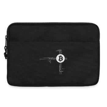 Emblème du circuit Bitcoin - Sacoche pour ordinateur portable 13 pouces - noir - Devant