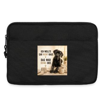 Ich wollte nicht raus das war Deine Idee - Laptoptasche 13" - Schwarz - Vorne