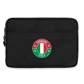 Syracuse Italy Retro Badge - Laptop bag 13" - black - Front