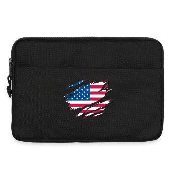 États-Unis Drapeau Américain Américaine - Sacoche pour ordinateur portable 13 pouces - noir - Devant