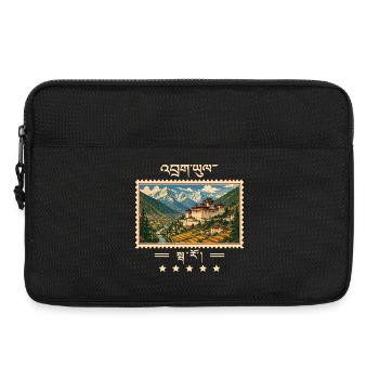 Bhutan Paro Vintage Travel Brand - Laptop bag 13" - black - Front