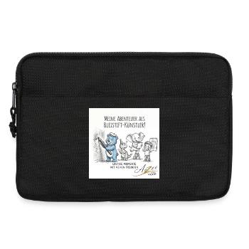 Bleistiftkünstler-Abenteuer mit Freunden - Laptoptasche 13" - Schwarz - Vorne