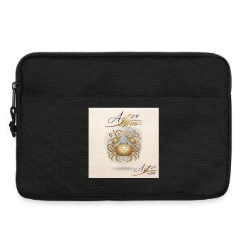 Golden Crayfish Zodiac - Laptop bag 13" - black - Front