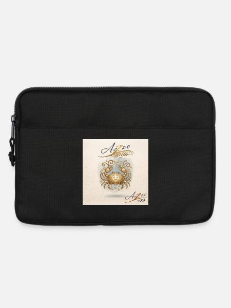 Goldener Krebszodiac - Laptoptasche 13" - Schwarz