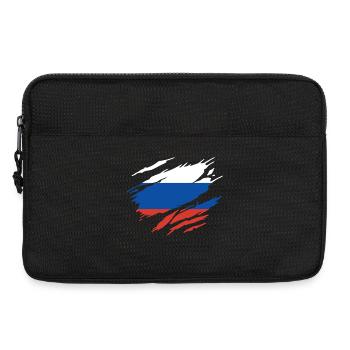 Russie Drapeau Russe - Sacoche pour ordinateur portable 13 pouces - noir - Devant