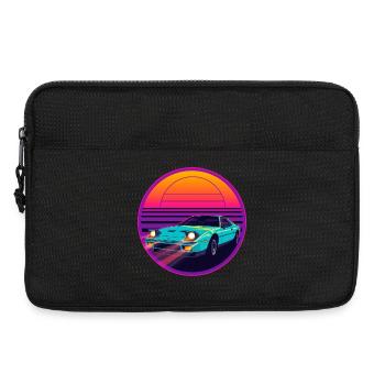 Retro-80er-Jahre-Synthwave-JDM-Stil-Sportwagendesign - Laptoptasche 13" - Schwarz - Vorne