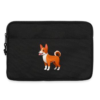 Little Basenji Dog (bande dessinée) - Sacoche pour ordinateur portable 13 pouces - noir - Devant