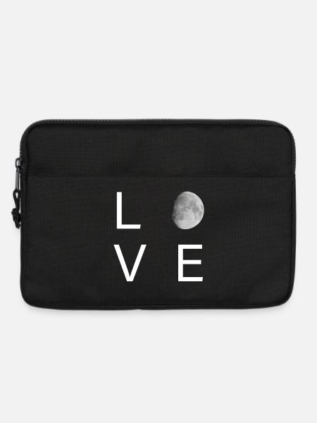 Minimal Lunar Love - Laptop bag 13" - black