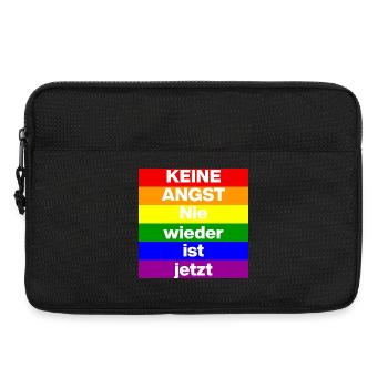 KEINE ANGST NIE WIEDER IST JETZT,  NO NZS, NO AFD - Laptoptasche 13" - Schwarz - Vorne