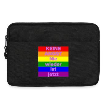 KEINE ANGST NIE WIEDER IST JETZT,  NO NZS, NO AFD - Laptoptasche 13" - Schwarz - Vorne