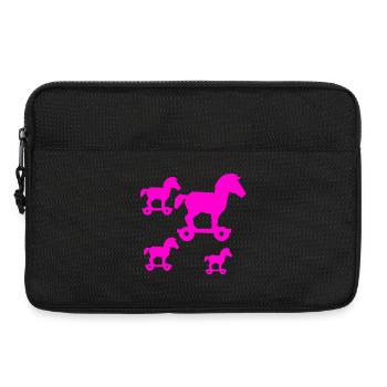 Chevaux - Sacoche pour ordinateur portable 13 pouces - noir - Devant