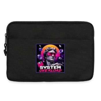 Vaporwave Synthwave Retro System Overload Art - Laptop bag 13" - black - Front